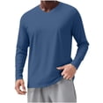 thumbnail image 1 of Dry Fit Long Sleeve Shirt for Men, Solid Color, Lightw8, Breathable, Pullover Top, Polyester Spandex, 1 Pc, 1 of 8