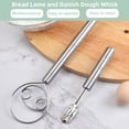 thumbnail image 2 of Zootealy Bread Lame and Danish Dough Whisk Blender Tool Set Stainless Steel Hand Mixer for Baking Cake Bread Pastry Dessert Sourdough Pizza, 2 of 8