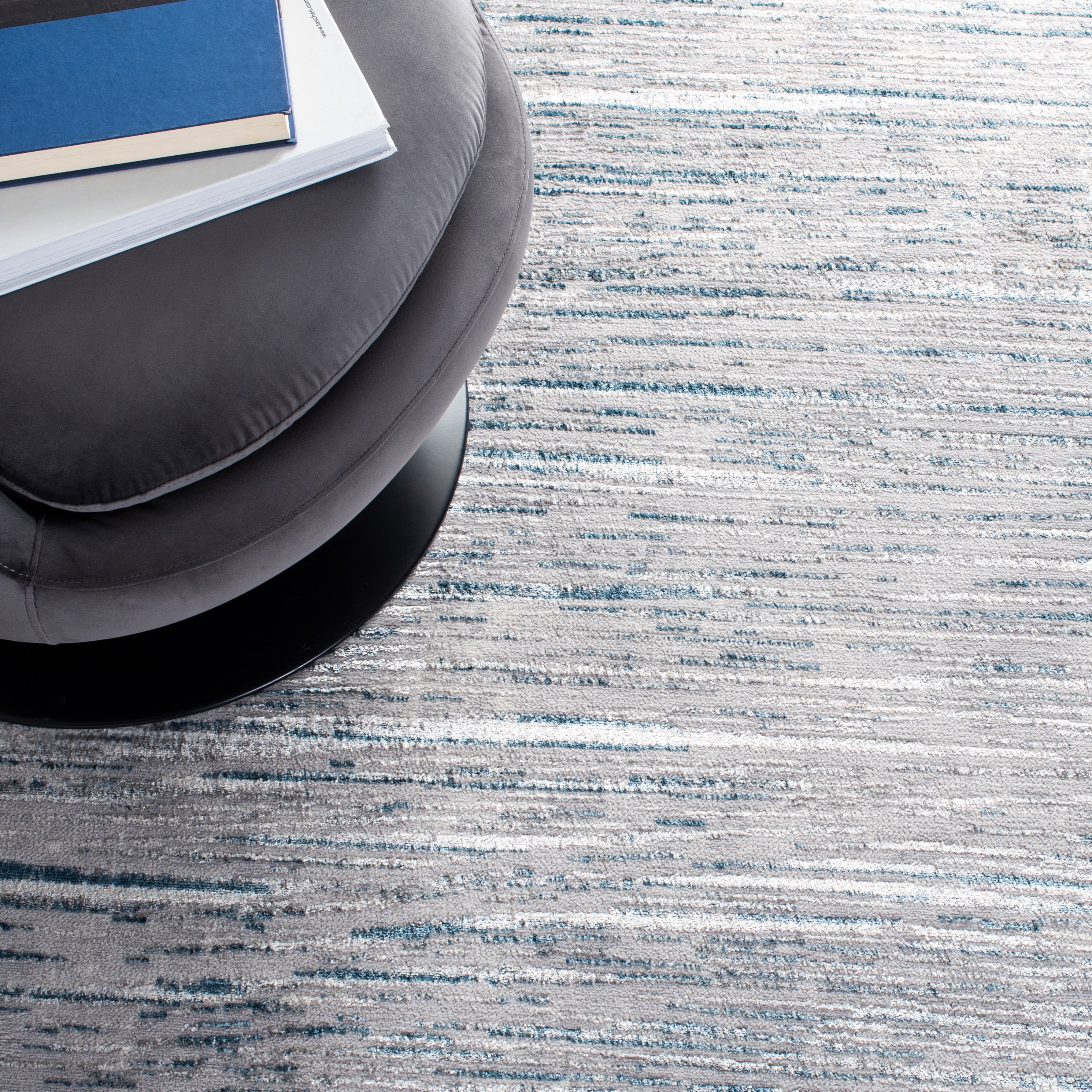 SAFAVIEH Orchard Edythe Distressed Area Rug, Grey/Blue, 10' x 14'