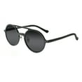 thumbnail image 2 of SUNVOES Men Round Black Sunglasses with Case UV400 Protection Lenses, 2 of 10