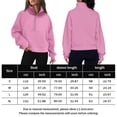 thumbnail image 2 of Sudadera Ropa de otoño con cuello alto y media cremallera para mujer, traje diario de color sólido (rosa L) Cgtredaw Rosa T L para Mujer, 2 of 5