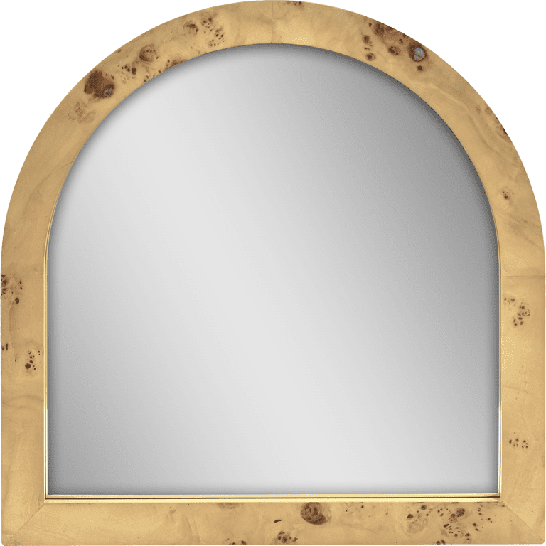 Arched Burlwood Vanity Mirror, 22" photo 5