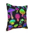 thumbnail image 2 of Bingfone Decorative Pillow Covers 16"X16" Bright Mushrooms Couch Pillow Cases Modern Farmhouse Covers For Couch Sofa Bed, 2 of 9