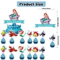 thumbnail image 4 of 32 PCS For Ariel Cartoon Party Supplies Set,Includes 12 Cupcake Toppers,and 5*3ft Birthday Backdrop,,Cake Topper 18 Balloon Party Decoration for Birthday Celebratory, 4 of 7
