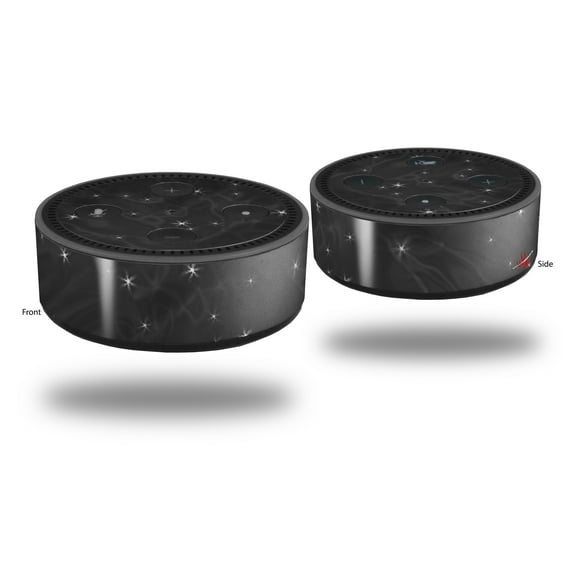 Skin Wrap Decal Set 2 Pack for Amazon Echo Dot 2 - Stardust Black (2nd Generation ONLY - Echo NOT INCLUDED)
