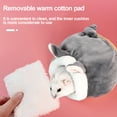 thumbnail image 3 of Cama cueva cálida para animales pequeños, jaula acogedora, camas para casa escondite para ratas y conejillos de indias, 3 of 5