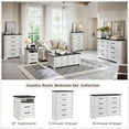 thumbnail image 6 of ACCOHOHO Nightstands Set of 2 with Charging Station, Rustic End Table with 2 Drawers Farmhouse Side Table with 3-tier Storage for Bedroom Living Room, White, 6 of 10