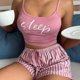 thumbnail image 2 of Conjunto de Pijama Sexy para mujer, ropa de dormir para el hogar, Tops y pantalones cortos, Verano, 2 of 4