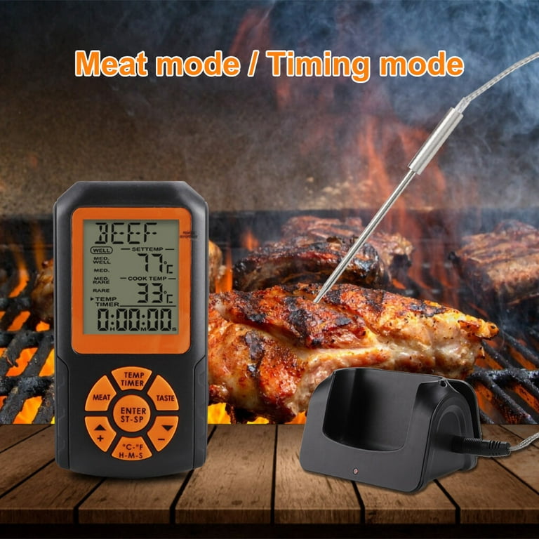 ThermoPro TP19HW Waterproof Meat Thermometer with Magnet, LED Display and  Stainless Steel Probe