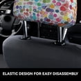 thumbnail image 4 of Kdxio Colorful Watercolor Dots Pattern Print 2 Piece Car Head Rest Covers Set Auto Front/Rear Seats Headrest Cover Universal Fit Most Cars,Sedan, SUV, 4 of 9
