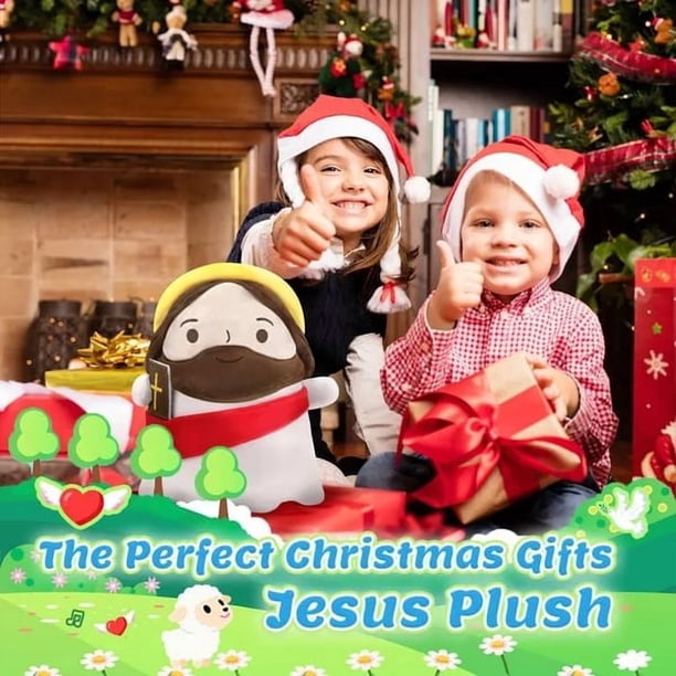 Almohada religiosa de peluche | Peluche bíblico de peluche para decoración cristiana | Muñeco de peluche suave de 25 cm para decoración del hogar, regalos y comodidad