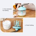 Manual Cream Mixer, Semi Automatic Whisk Kitchen Egg Milk Foam Frother
