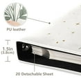 thumbnail image 3 of FORMRS 3 Ring Photo Album 4"x6" Self Adhesive Large Capacity PU Leather Cover, Gray Cute Flower, 3 of 7