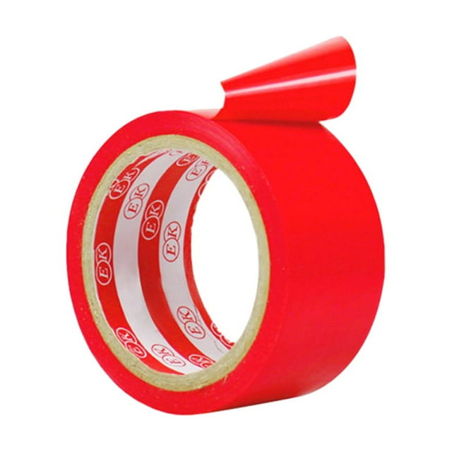 Seitruly Cinta adhesiva de fuerte viscosidad para neumáticos de bicicleta, cinta adhesiva decorativa Washi grabable fiable y duradera cartulina rojo 50 MM * 20 cm