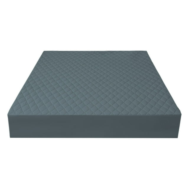 Dark Grey Fitted Sheet Waterproof Bed Mattress Protector Cover With Elastic Pocket Stretch Knitted Fabric Soft Fiber Anti Skid Fixed Design For All Seasons 59X78.7 Inches