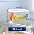 thumbnail image 5 of Taotanxi Fridge Water Dispenser Spigot 2.5L Round Drinks Container Leakproof Beverage Dispenser, 5 of 5