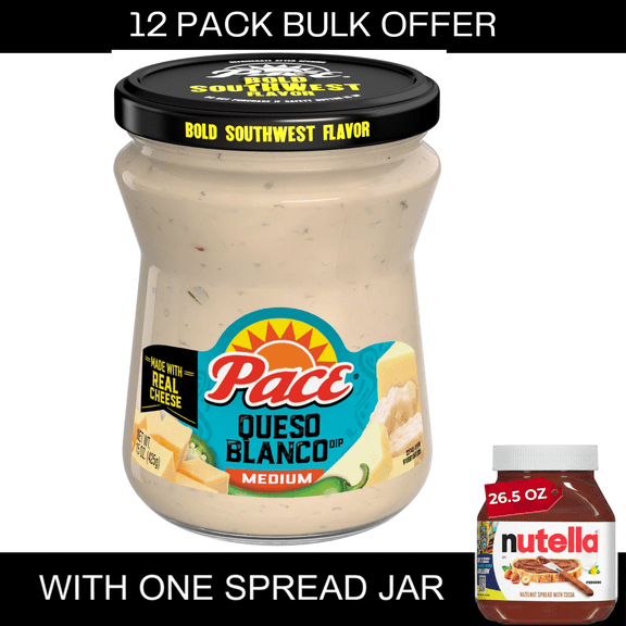 Pace Medium Queso Blanco Cheese Dip, 15 oz Jar