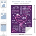 thumbnail image 2 of 40th Birthday Gifts For Women 60" X 80" Blanket, Funny Gift For 40th Birthday Women, Birthday Gift Ideas Throw Blankets, 40-Year-Old Birthday Decoration For Mom, Wife, Unique 40th Birthday Gift, 2 of 6