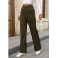 thumbnail image 5 of PRETTYGARDEN Women's Dressy Casual Dress Pants Straight Leg High Elastic Waisted Stretch Trouser Slacks, 5 of 10