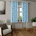 thumbnail image 2 of Ambesonne Watercolor Grommet Curtain, Japan Flower, 50" x 54", Sky Blue, 2 of 6
