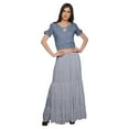 thumbnail image 1 of Moomaya Printed Two Piece Flared Skirt And Crop Top Rayon Ethnic Set For Girls, 1 of 6