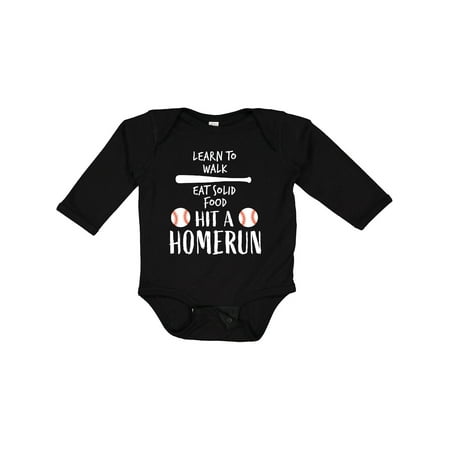 

Inktastic Baseball To-Do List- future homerun hitter Boys or Girls Long Sleeve Baby Bodysuit