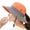 Orange, variant on Women Sun Protection Hat, Wide Brim Foldable Ponytail Hole Cap for Summer Beach Fishing Hiking