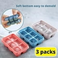 thumbnail image 3 of SharkTRUE Silicone Large Ice Cube Tray Molds with Lids, 3 Piece Set for Drinks & Parties, 3 of 10