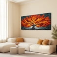 thumbnail image 4 of Canvas Wall Art for Living Room - Large Red Tree of Life Canvas Prints, Modern Abstract Nature Painting Wall Decor for Bedroom Bathroom and Office, 4 of 7