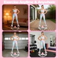thumbnail image 5 of LuckyNote Lateral Stepper Machine with Resistance Bands & LCD Monitor, 330 lbs Capacity Whisper-Quiet Rocking Stepper for Home Workout, Pink, 5 of 8