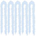 thumbnail image 1 of White Feather Boa For Christmas Tree 5pcs X 2m - Fluffy Garland Grosgrain Boa Ribbon For Christmas Tree Party Decorations, 1 of 4