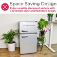 thumbnail image 6 of Frigidaire 3.1 Cu. ft. Retro Refrigerator with Freezer Compartment, 2-Door Compact Fridge, Platinum, 6 of 9