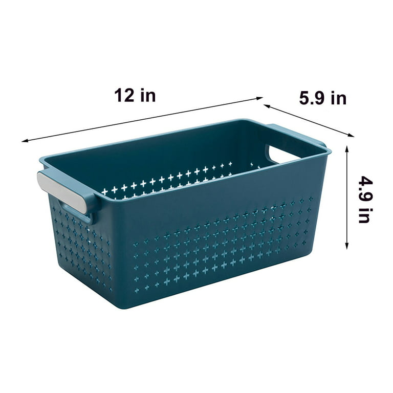 Plastic Storage Basket Open Storage Bin With - Temu
