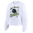 thumbnail image 2 of Women's WEAR by Erin Andrews White Seattle Seahawks Super Bowl LX Champions Cropped Long Sleeve T-Shirt, 2 of 3