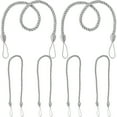 thumbnail image 4 of Miangastore Curtain Strap Buckle Simple Design Grey Tiebacks 6Pcs 30x0.3In, 4 of 9