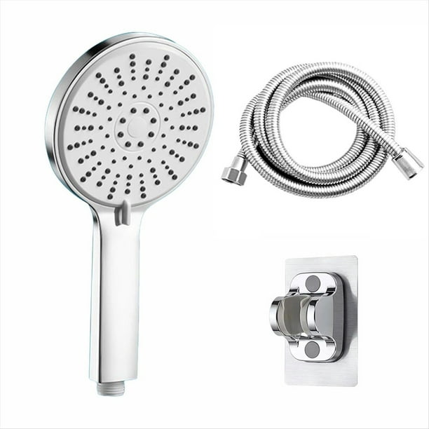 Cabezal de Ducha con Panel de 12 Cm, Ducha Ajustable Presurizada de Cinco Velocidades, Cabezal de Ducha Tipo Lluvia para Baño, Kit de Accesorios para Ducha de Baño