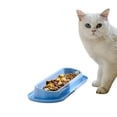 thumbnail image 4 of Rdausd Extra Long Pet Feeding Bowl for Multiple Cats, Anti-Ant Raised Trough Food Water Dish, Shallow Long Cat Bowl for Kittens Puppies Small Pets, Non-Slip Feeding Station, 4 of 6