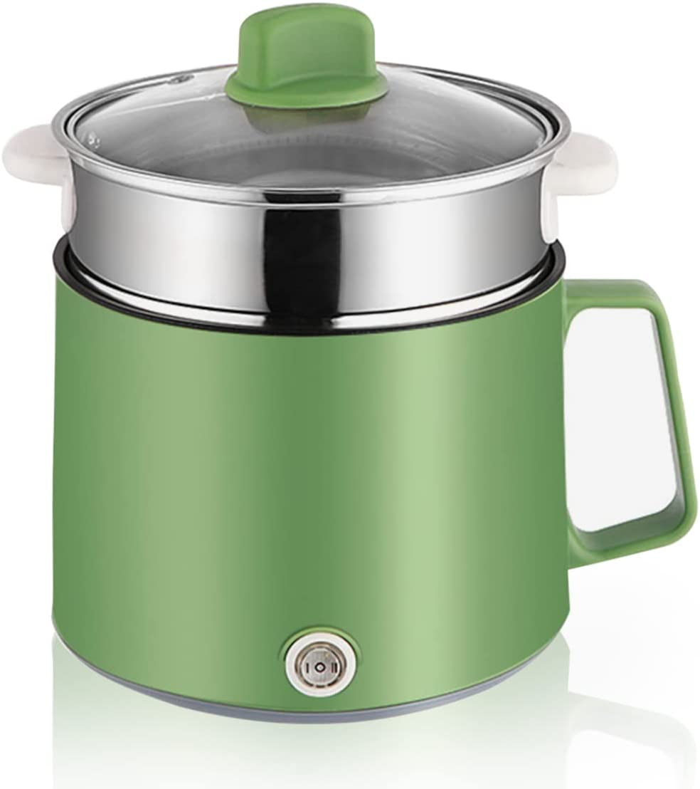 KissDate Electric Hot Pot, Mini Electric Cooker 1.7L Noodles Pot Multi