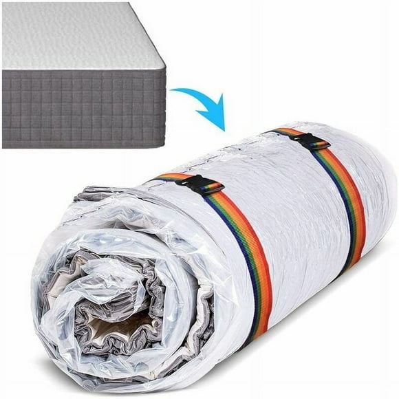 Leakproof Valve Vacuum Seal Mattress Bag, Compression and Storage for Heavy Extra Large Latex/Sponge Mattress, Durable Plastic with Airtight Protection and Double Zip Seal (130