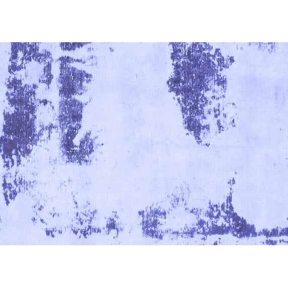 Ahgly Company Machine Washable Indoor Rectangle Abstract Blue Modern Area Rugs, 7' x 10'