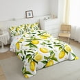 thumbnail image 3 of Manfei Lemon King Size Comforter Sets,Cute Fruit Bedding Comforter Set,Yellow Green White Bedding Set,Super Cozy Room Decor Reversible,3pcs, 3 of 8