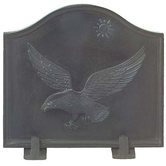 Woodeze 5DA-FB-E Cast Iron Fireback - Eagle 16 inch H x 17 1 -