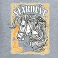 thumbnail image 6 of Wild Bobby Star Dust Horse Black and Yellow Distressed Vintage Women Graphic Tee, Heather Grey, Small, 6 of 6
