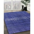thumbnail image 2 of Ahgly Company Indoor Round Mid-Century Modern Sapphire Blue Oriental Area Rugs, 7' Round, 2 of 6
