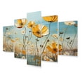 thumbnail image 2 of Designart "Golden Azure Ranunculus Luminous Snapshots" Floral Metal Wall Decor Set, 2 of 5