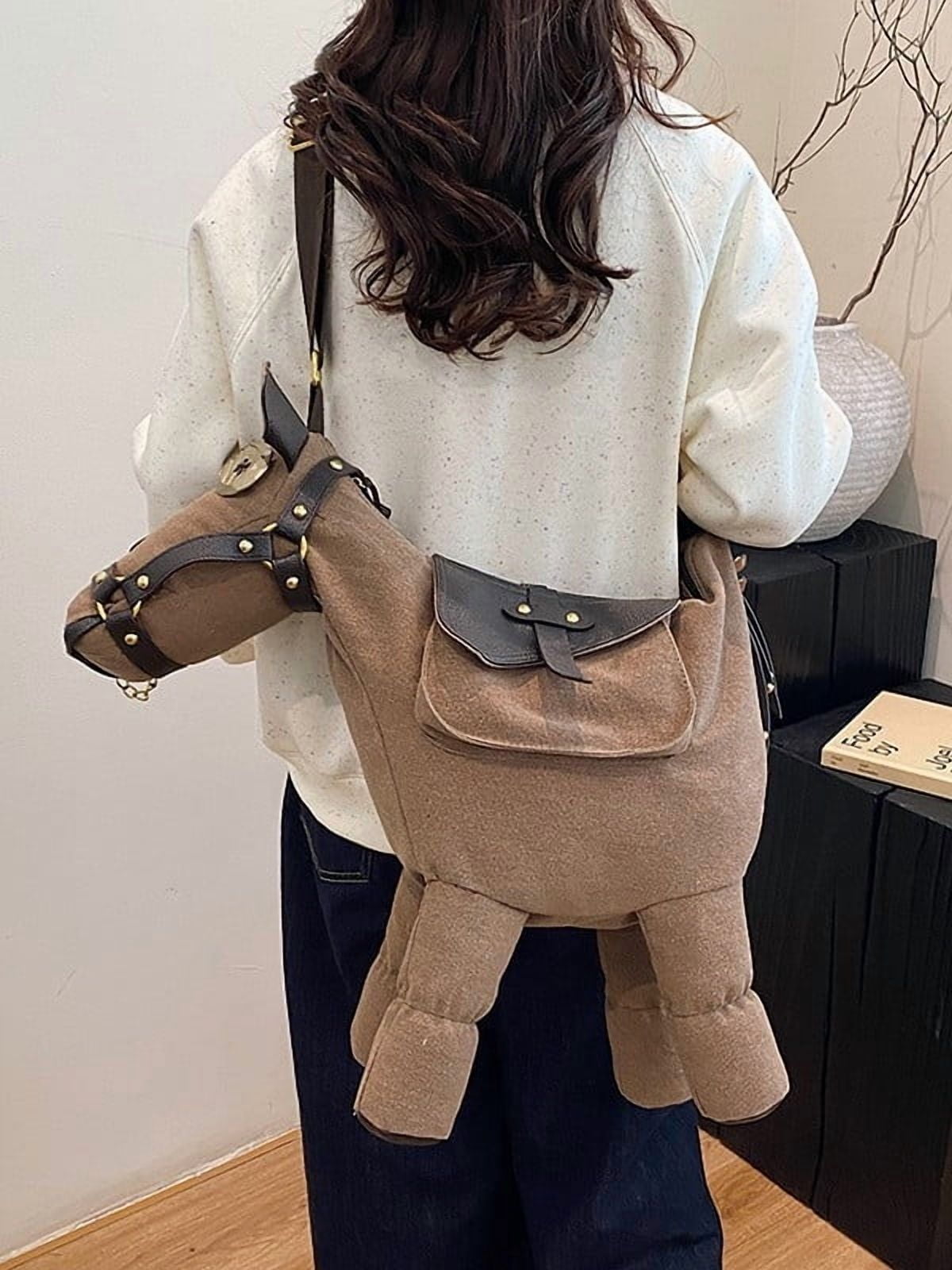 Personalized Donkey Shoulder Bag Crossbody Purse for Women, Fashion Animal Print Satchel Handbag with Adjustable Strap, Cute Unique Gift for Travel Shopping Daily Use