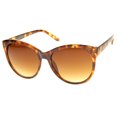 thumbnail image 2 of sunglassLA Unisex Women's Fashion Horn Rimmed Oversized Cat Eye Sunglasses (Tortoise / Amber) - 58mm, 2 of 4