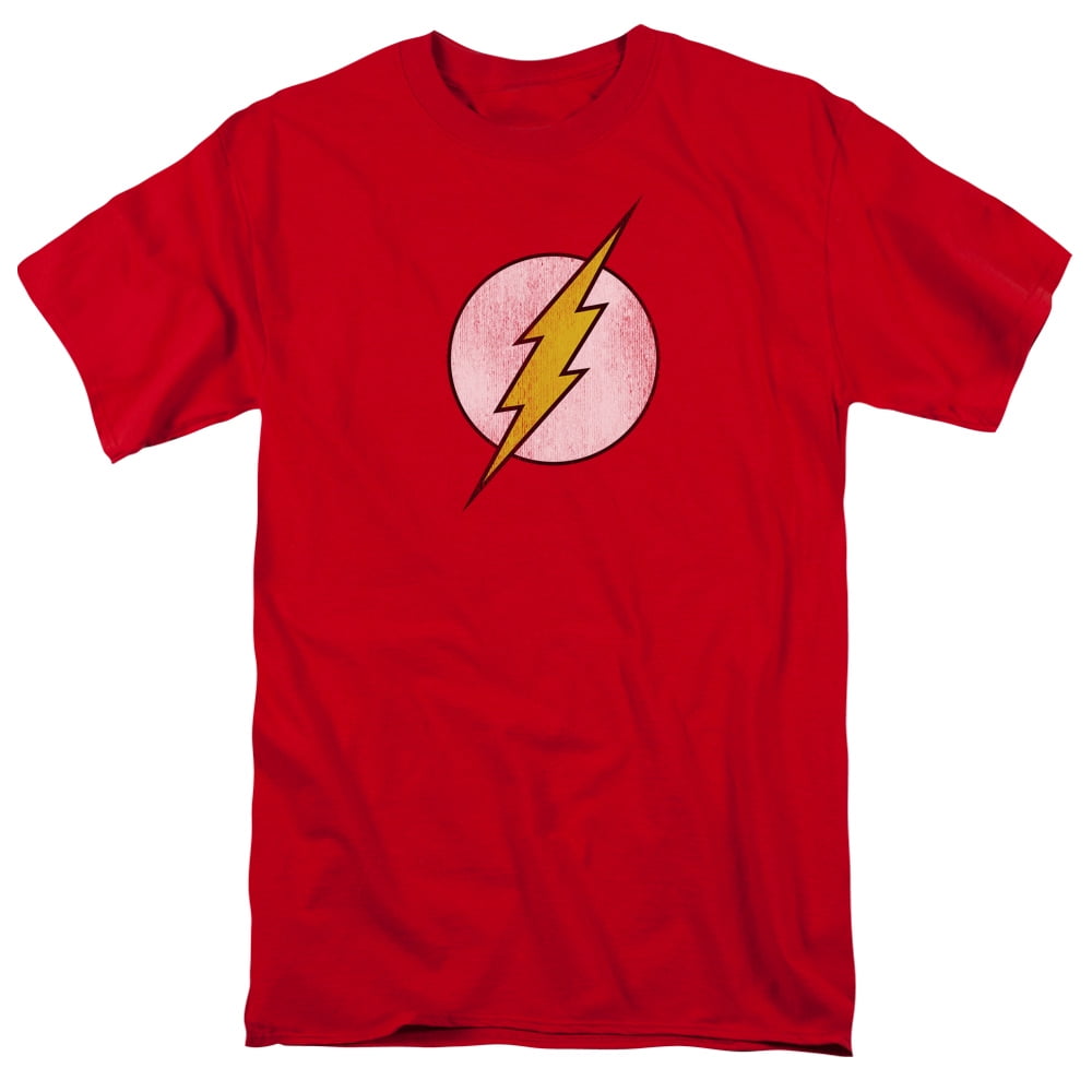 Dc Flash - Flash Logo Distressed - Short Sleeve Shirt - XX-Large