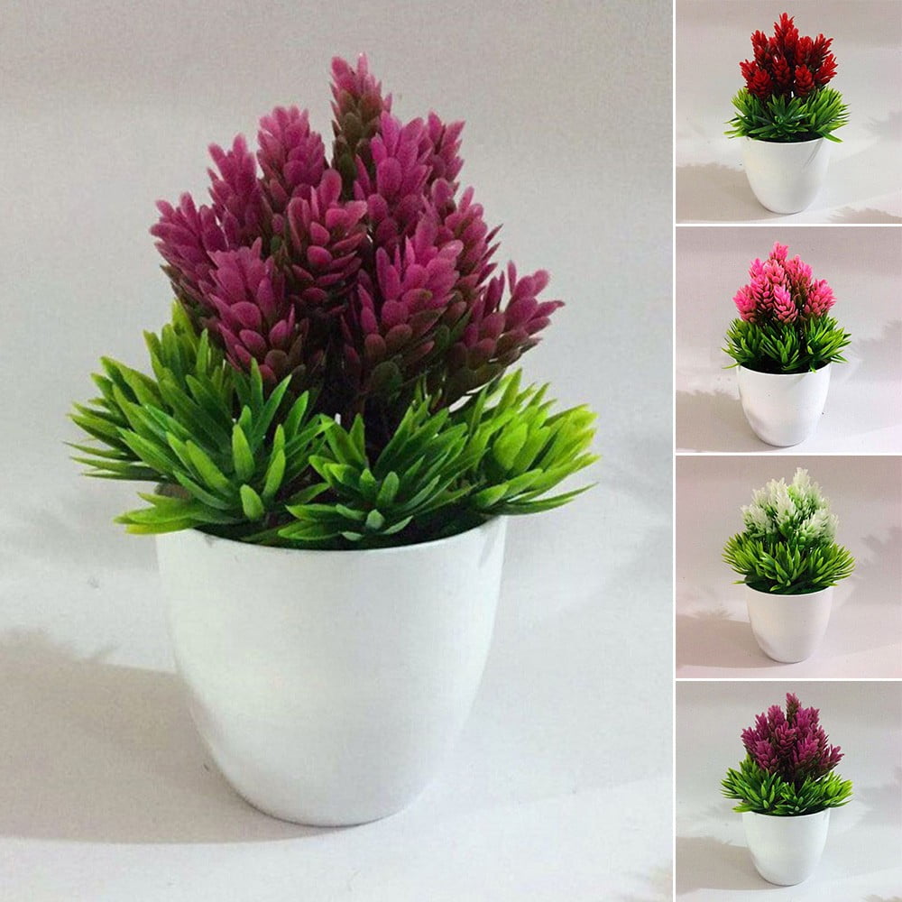 Artificial Lotus Flower Potted Plant Bonsai Wedding Party Outdoor Home Decor Walmart Com Walmart Com