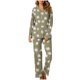 thumbnail image 2 of Puntoco Conjuntos de pijamas cómodos para mujer, pijamas de manga larga y pantalones largos para mujer y hombre, ropa de casa sexy para mujer, 2 of 5